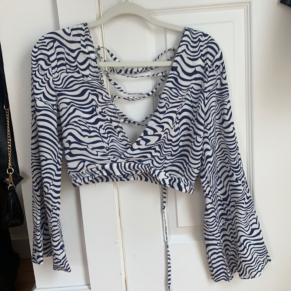 Groovy Patterned crop top